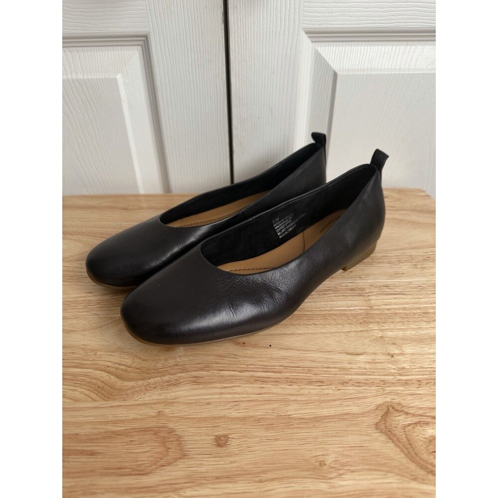 Born Patrice Ballet Flats Size 8.5M Soft Black Leather Comfort Skimmer